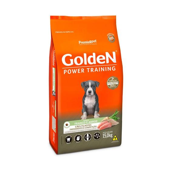 Imagem de Ração Golden Fórmula Power Training Para Cães Filhotes Sabor Frango e Arroz 15kg