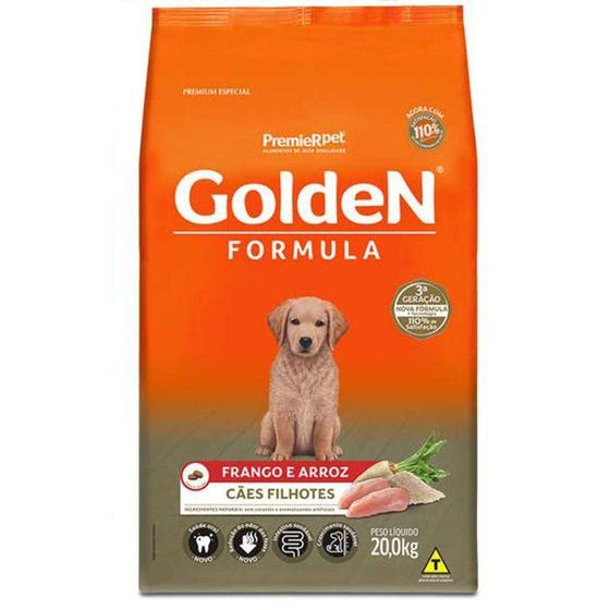 Imagem de Ração Golden Formula Premium Especial Filhote Raças Médias Frango e Arroz 20kg