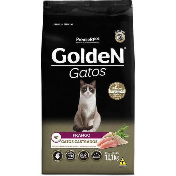 Imagem de Ração Golden Gato Adulto Castrado - Frango - 10,1kg