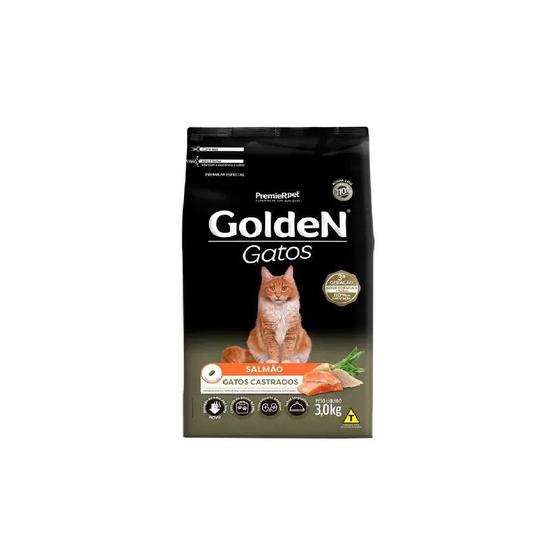 Imagem de Ração Golden Gato Adulto Castrado - Salmão - 3kg