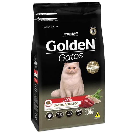 Imagem de Ração Golden Gatos Adultos Carne 1 kg - PremieR Pet