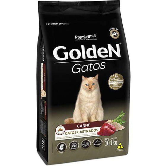 Imagem de Ração Golden Gatos Adultos Castrados Carne