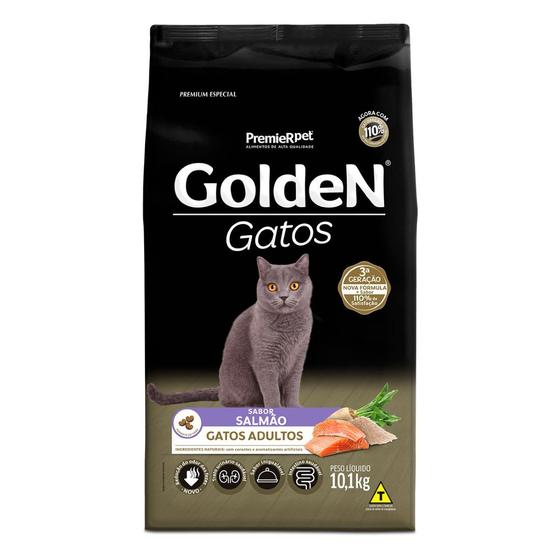 Imagem de Ração Golden Gatos Adultos sabor Salmão 10,1 Kg