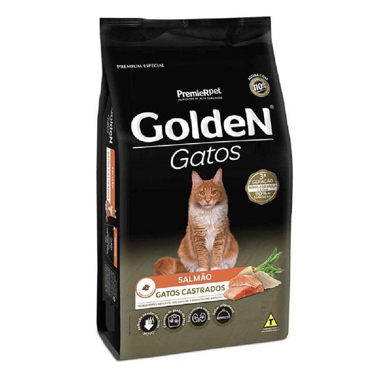 Imagem de Ração Golden Gatos Castrados Salmão 10,1kg