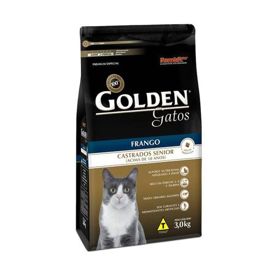 Imagem de Ração Golden Gatos Castrados Senior -  3 Kg