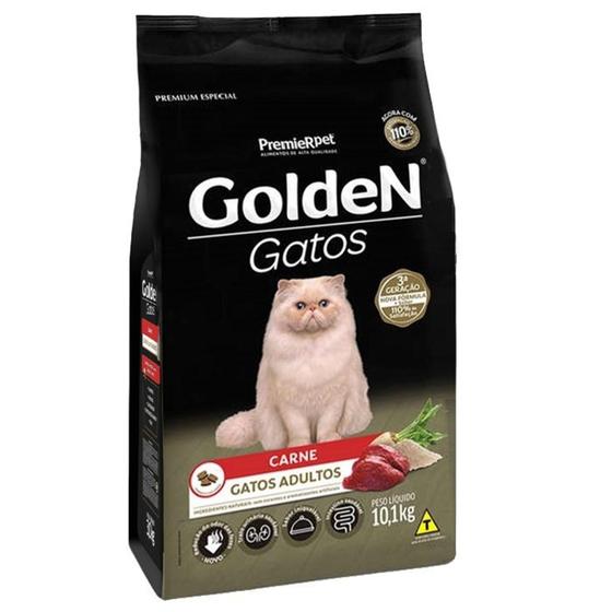 Imagem de Ração Golden Gatos Premium Especial Adulto Carne 10,1kg