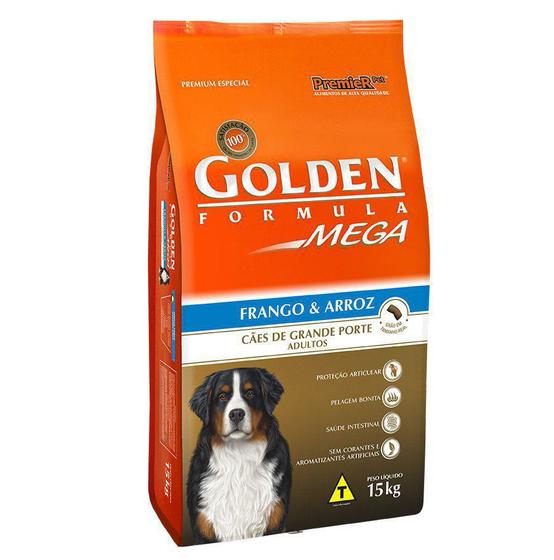 Ração Golden Mega Adultos De Raças Frango E Arroz - 15Kg Menor preço em Ração Golden Mega Adultos De Raças Frango E Arroz - 15Kg