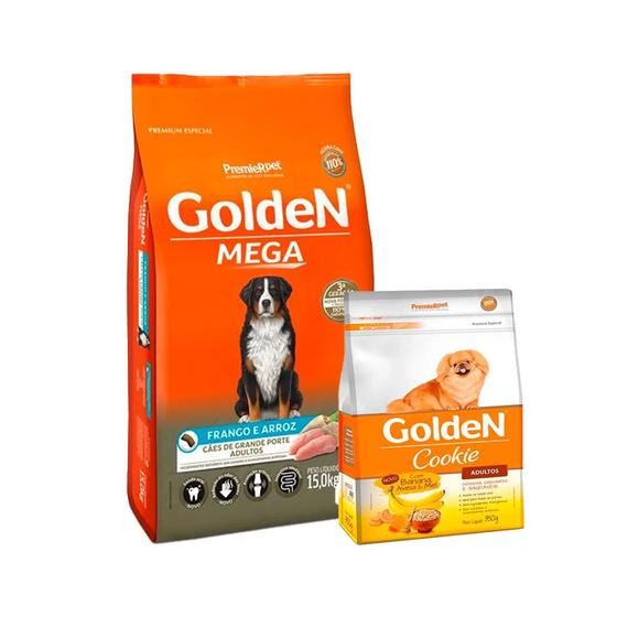 Ração Golden Mega Cães Adultos Frango E Arroz 15kg + Surpresa Menor preço em Ração Golden Mega Cães Adultos Frango E Arroz 15kg + Surpresa