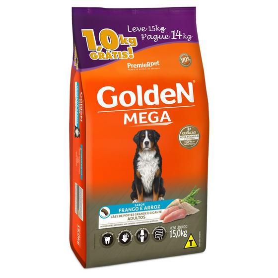 Ração Golden Mega Cães Adultos Frango E Arroz Promocional 15kg Menor preço em Ração Golden Mega Cães Adultos Frango E Arroz Promocional 15kg