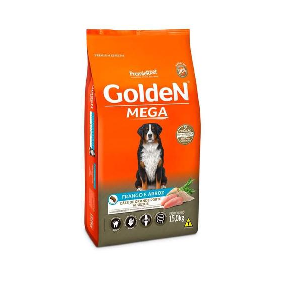 Ração Golden Mega Para Cachorros Adultos Frango e Arroz 15kg Menor preço em Ração Golden Mega Para Cachorros Adultos Frango e Arroz 15kg