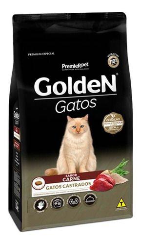 Imagem de Ração Golden Para Gatos Adultos Castrados Sabor Carne 10,1kg