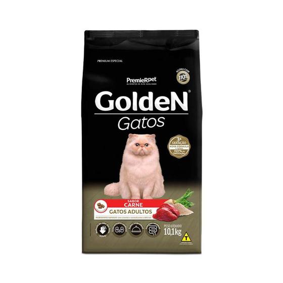 Imagem de Ração Golden para Gatos Adultos Sabor Carne 10kg - Premier Pet / Golden