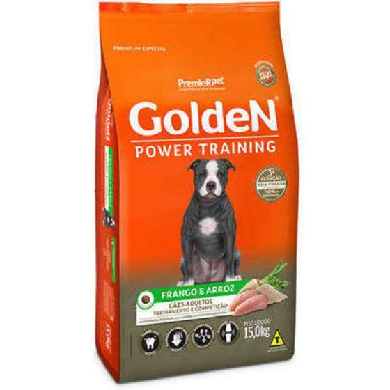 Imagem de Ração Golden Power Training Cães Adulto Frango e Arroz 15 kg - Premier