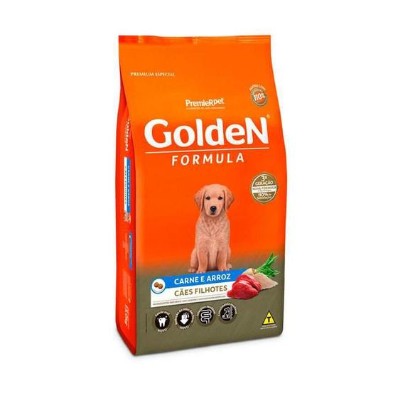 Imagem de Ração Golden Premier Filhote  Cães  Carne E Arroz 3Kg