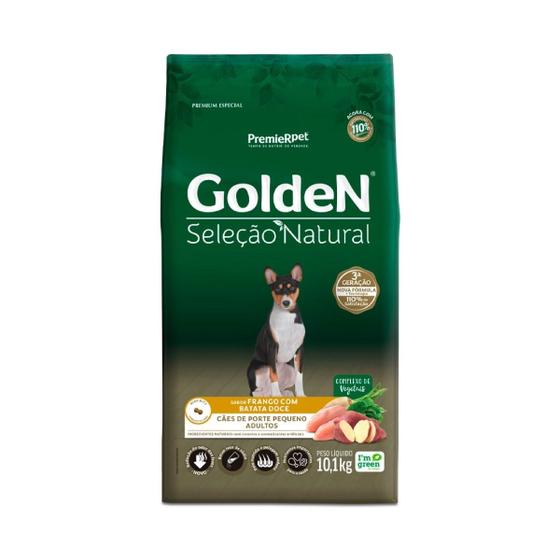 Imagem de Ração Golden Seleção Natural Cães Adultos Mini Bits Batata Doce 10,1kg