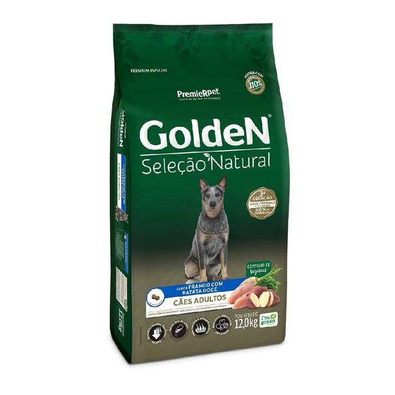 Imagem de Ração Golden Seleção Natural Cães Adultos Sabor Frango com Batata Doce 12kg