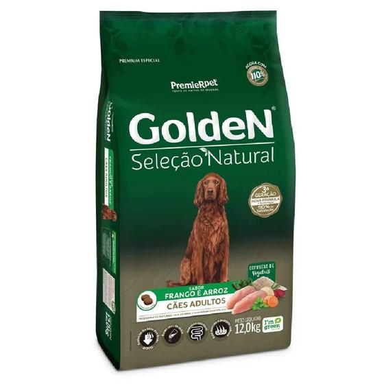 Ração Golden Seleção Natural Cães Adultos Sabor Frango e Arroz Menor preço em Ração Golden Seleção Natural Cães Adultos Sabor Frango e Arroz