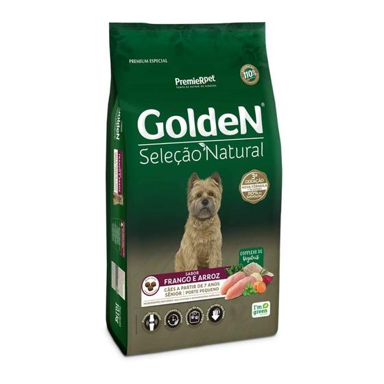 Ração Golden Seleção Natural Cães Sênior Porte Pequeno Sabor Frango e Arroz Menor preço em Ração Golden Seleção Natural Cães Sênior Porte Pequeno Sabor Frango e Arroz
