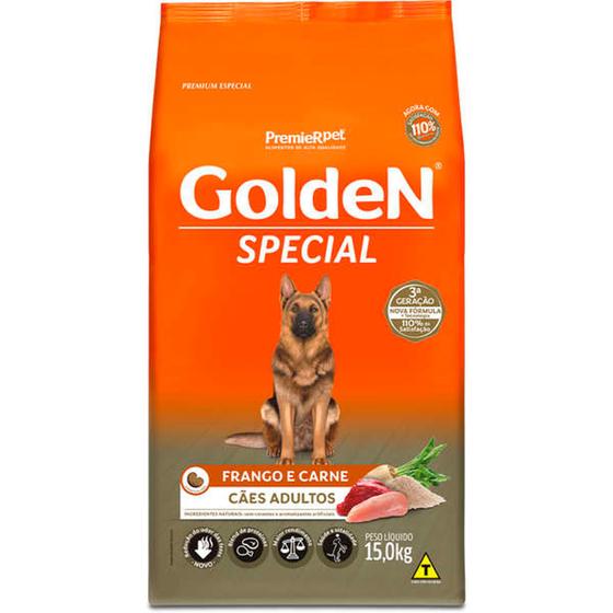 Ração Golden Special Cães Adultos sabor Frango e Carne 20 kg - Premier Pet é boa?