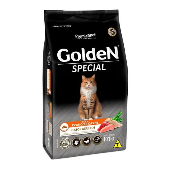 Imagem de Ração Golden Special Gatos Adultos Frango E Carne 10,1Kg