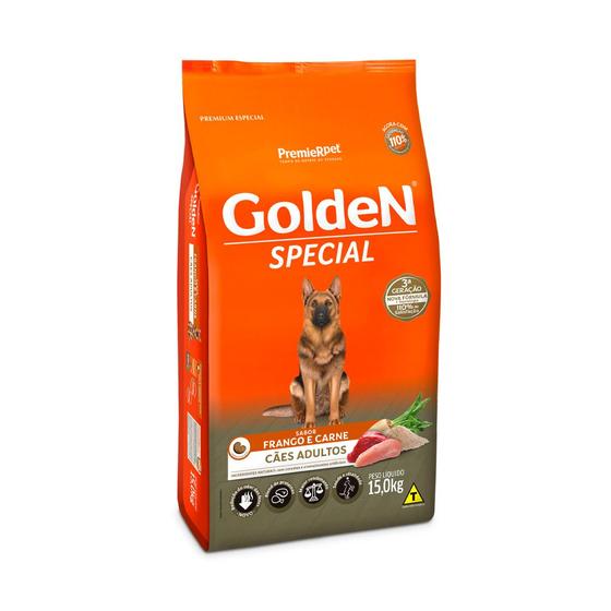 Imagem de Ração Golden Special Para Cães Adultos Sabor Carne e Frango - 15 Kg