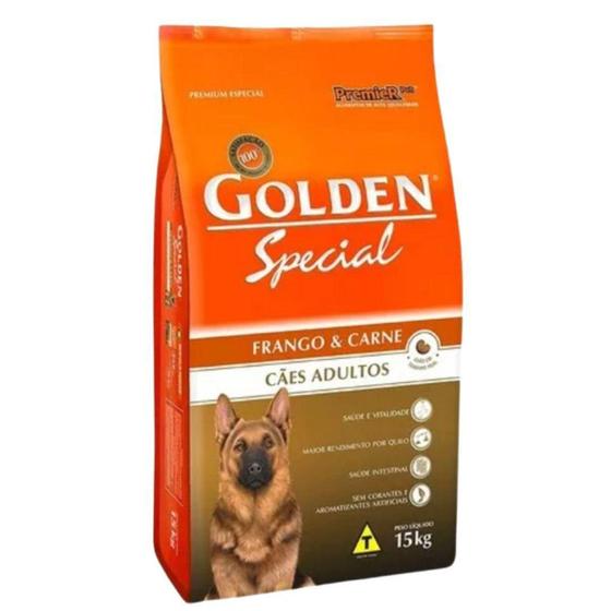 Ração Golden Special Sabor Frango E Carne Cães Adultos 15Kg - PremieRpet Menor preço em Ração Golden Special Sabor Frango E Carne Cães Adultos 15Kg - PremieRpet