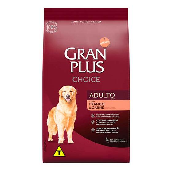 Imagem de Ração Gran Plus Cães Choice Adultos Frango e Carne - 10,1kg