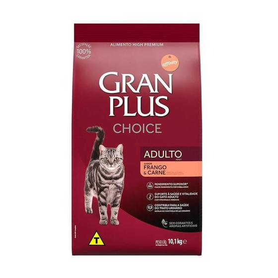 Ração Gran Plus Choice Gato Adulto Frago/Carne 10,1Kg Menor preço em Ração Gran Plus Choice Gato Adulto Frago/Carne 10,1Kg