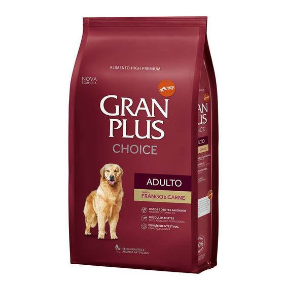 Ração Gran Plus Choice Para Cães Adultos Sabor Frango e Carne Menor preço em Ração Gran Plus Choice Para Cães Adultos Sabor Frango e Carne