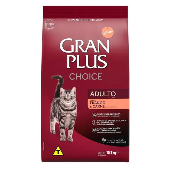 Ração Gran Plus Choice para Gatos Adultos Sabor Frango e Carne 10,1 kg Menor preço em Ração Gran Plus Choice para Gatos Adultos Sabor Frango e Carne 10,1 kg