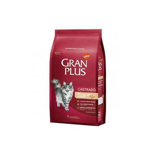 Menor preço em Ração Gran Plus Gatos Castrados Frango e Arroz 10,1kg (10 pacotes de individuais de 1kg)