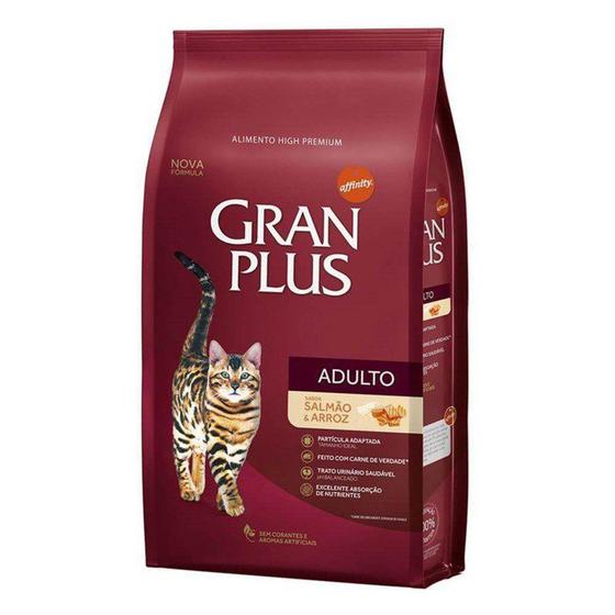 Ração Gran Plus Para Gatos Adultos Sabor Salmão e Arroz Menor preço em Ração Gran Plus Para Gatos Adultos Sabor Salmão e Arroz