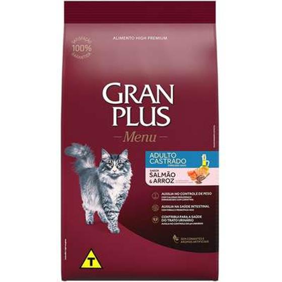 Ração Gran Plus para gatos Castrados Salmão e Arroz é boa?
