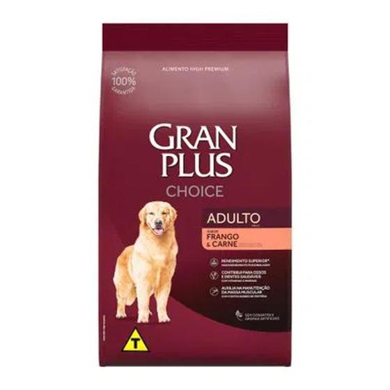 Imagem de Ração GranPlus Choice Cães Adultos Frango e Carne