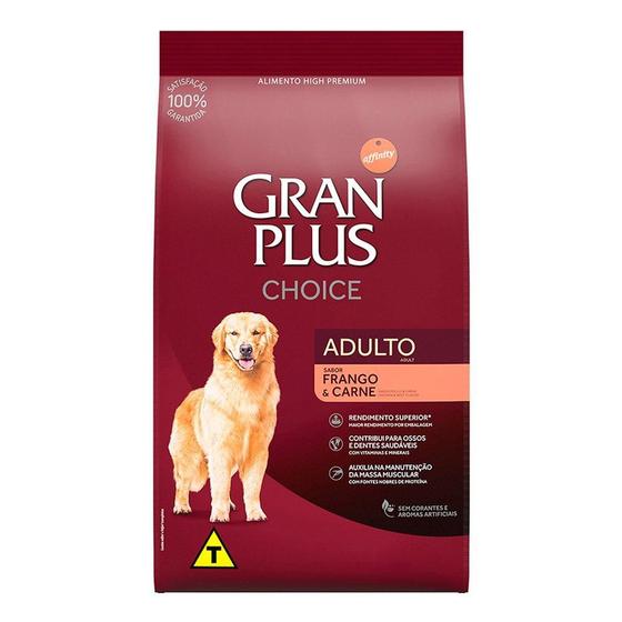 Imagem de Ração GranPlus Choice Frango e Carne para Cães Adultos - 10,1 Kg