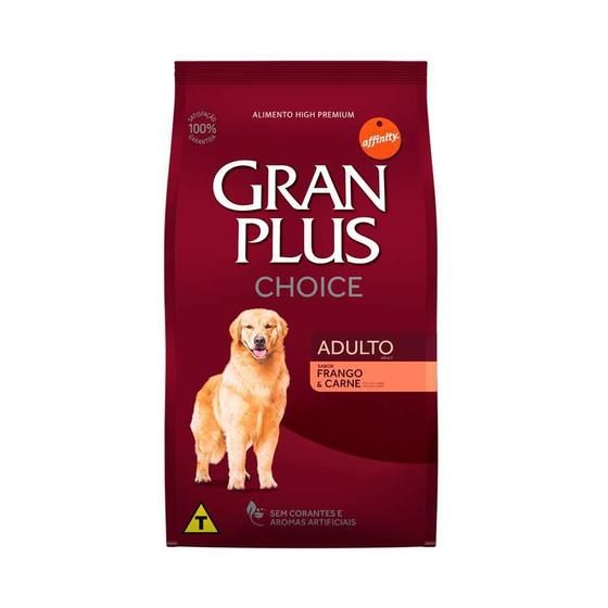 Imagem de Ração GranPlus Choice Frango e Carne para Cães Adultos - 15kg