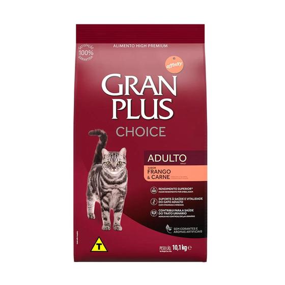 Imagem de Ração GranPlus Choice para Gatos Adultos Sabor Frango e Carne 10,1kg