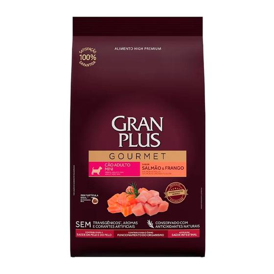 Imagem de Ração GranPlus Gourmet para Cães Adultos de Porte Mini Salmão e Frango 10,1kg