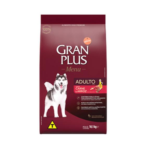 Ração GranPlus Menu Pa Cães Adultos de Porte Médio e Grande Sabor Carne e Arroz - 10,1kg - Gran Plus é ruim? Ração GranPlus Menu Pa Cães Adultos de Porte Médio e Grande Sabor Carne e Arroz - 10,1kg - Gran Plus é boa?