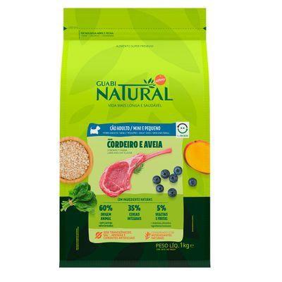 Racao Guabi Natural Caes Adultos Cordeiro e Aveia 1kg Menor preço em Racao Guabi Natural Caes Adultos Cordeiro e Aveia 1kg