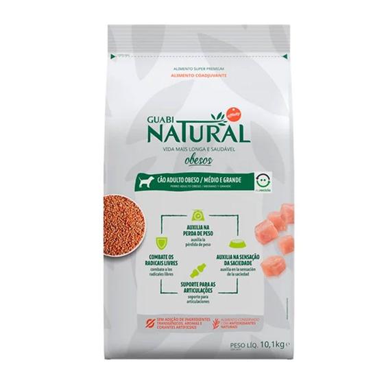 Ração Guabi Natural Cães Obesos Raças Médio e Grande 10,1kg Menor preço em Ração Guabi Natural Cães Obesos Raças Médio e Grande 10,1kg