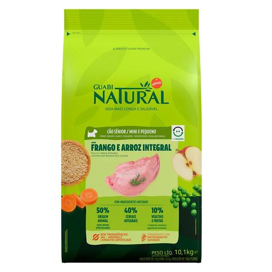 Imagem de Ração Guabi Natural Cães Sênior Raças Mini E Pequenas Frango e Arroz  10,1kg