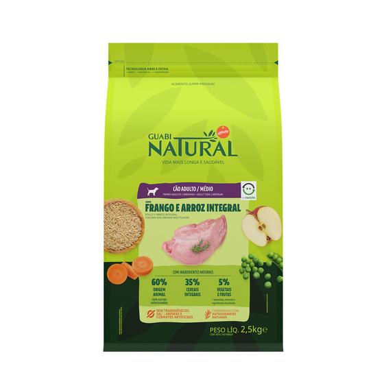 Ração Guabi Natural Cão Adulto Médio Frango e Arroz Integral 2,5kg é ruim? Ração Guabi Natural Cão Adulto Médio Frango e Arroz Integral 2,5kg é boa?