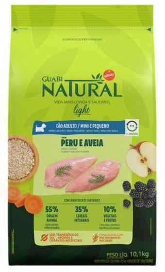 Ração Guabi Natural Cao Adulto Raça Pequena Light Peru e Aveia 10,1Kg Menor preço em Ração Guabi Natural Cao Adulto Raça Pequena Light Peru e Aveia 10,1Kg