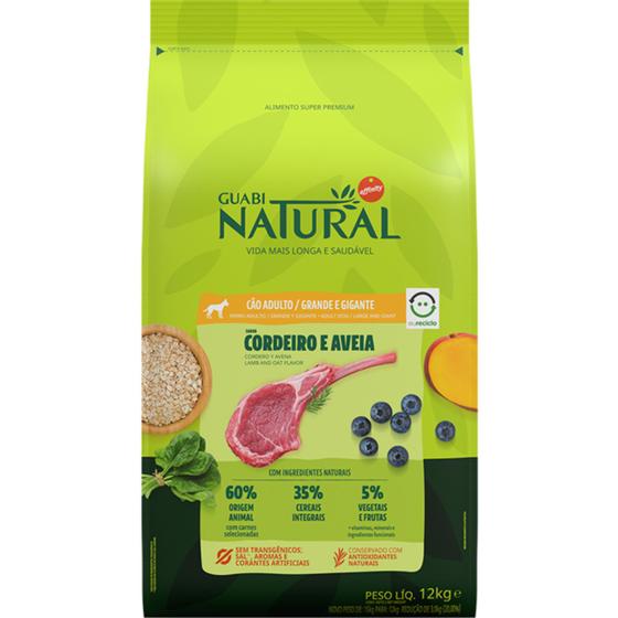 Ração Guabi Natural Cordeiro e Aveia para Cães Adultos Raças Grande e Gigante 12kg Menor preço em Ração Guabi Natural Cordeiro e Aveia para Cães Adultos Raças Grande e Gigante 12kg