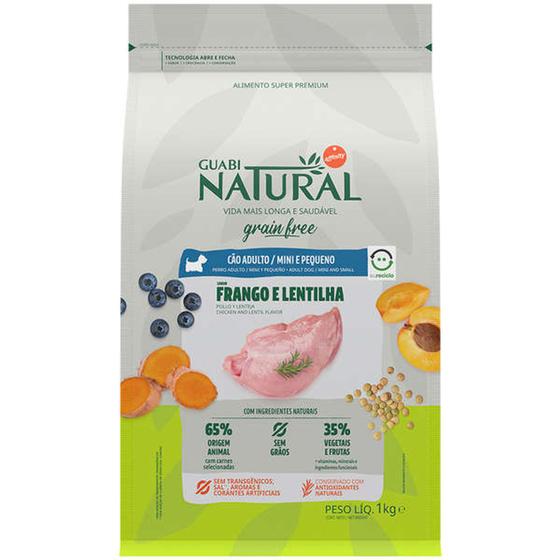 Ração Guabi Natural Grain Free Frango e Lentilha para Cães Adultos Raças Mini e Pequenas 1kg Menor preço em Ração Guabi Natural Grain Free Frango e Lentilha para Cães Adultos Raças Mini e Pequenas 1kg