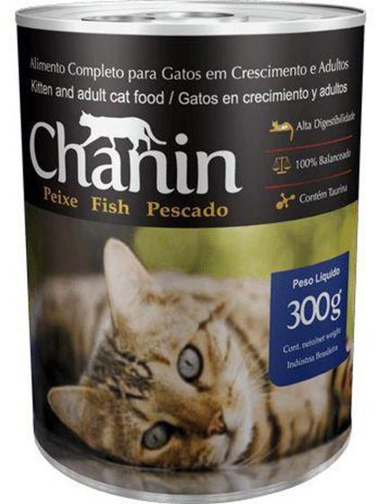 Imagem de Ração Lata para Gatos Chanin Peixe 300 g - Fvo