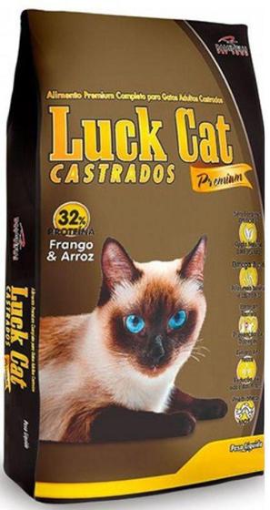 Imagem de Ração Luck Cat Premium Gatos Castrados Frango e Arroz 10.1Kg - Raminelli Pet Foods - Max