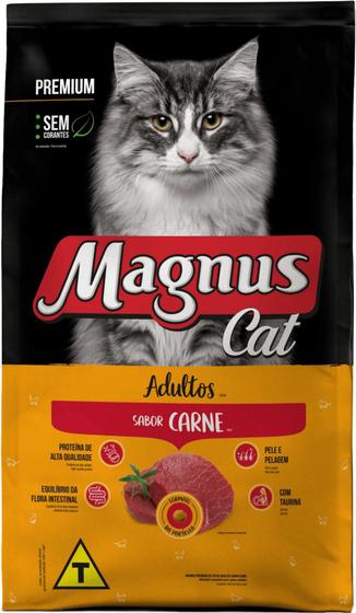 Imagem de Ração Magnus Cat Premium Gatos Adultos Carne 10,1 kg