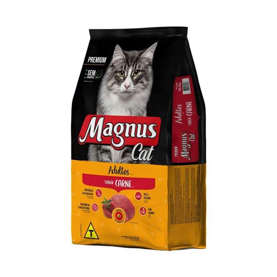 Imagem de Ração Magnus Premium Gatos Adultos Carne 10,1kg